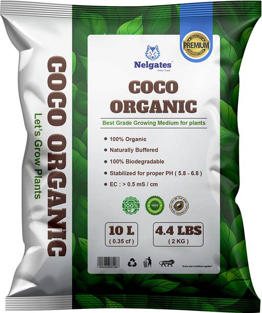 Nelgates Coco Organic Growing Medium for Plants Garden (2kg) Soil