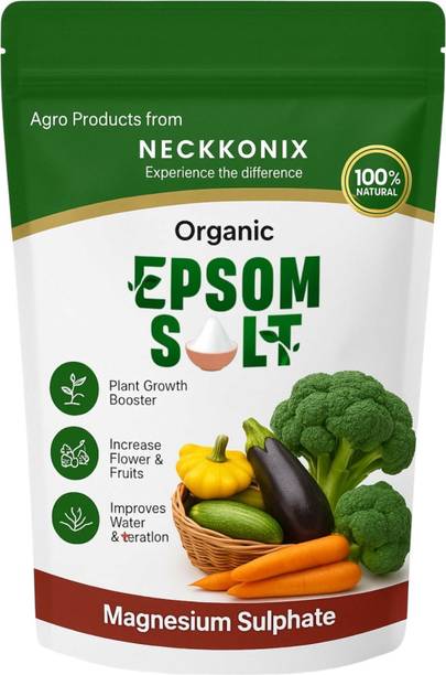 Neckkonix Epsom Salt for Plants 1Kg ,Magnesium Sulfate Fertilizer, Potting Mixture