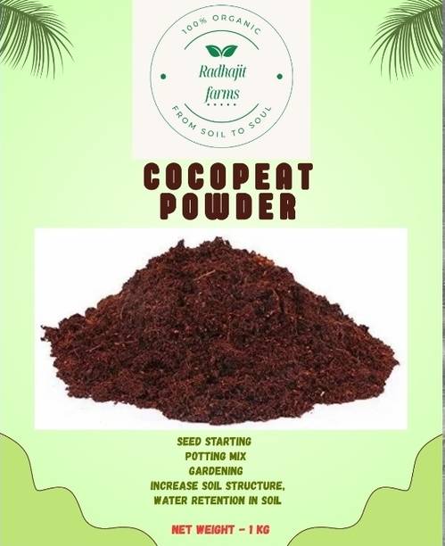 Radhajit farms Cocopeat pure organic Manure, Potting Mixture, Husk