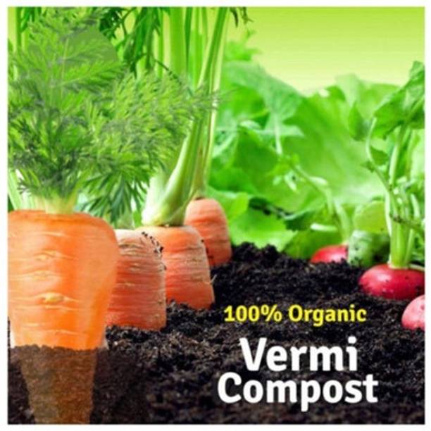 SEEDSART Organic-Soil Potting Mixture " Vermicompost " For Plants , 1 kg pack , xs288 Manure
