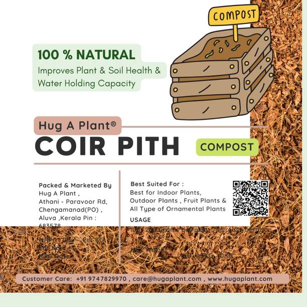 Hug A Plant Coir Pith Compost For Plants- Potting Mixture