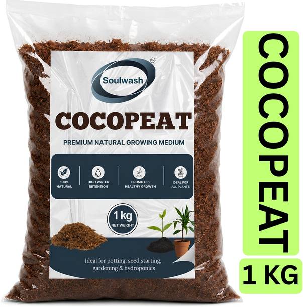 SOULWASH Natural Cocopeat Potting Mix Powder for Garden Plants Potting Mixture