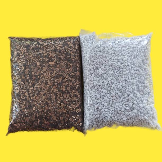 Plantsab Horticultural Perlite 200gm Natural Vermiculite 200gm Potting Mixture, Manure