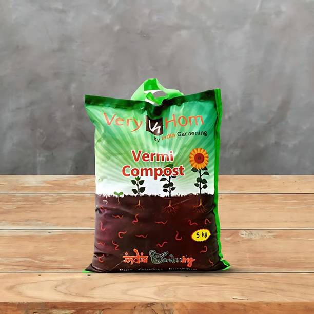 India Gardening Organic Vermicompost Fertilizer Manure (5 KG) Fertilizer