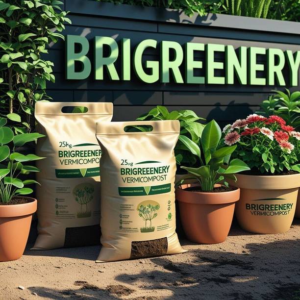 BriGreenery Organic Vermicompost Fertilizer for Plants 25 Kg Manure