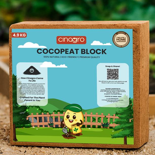 Cinagro Cocopeat Organic Fertilizer for Home Gardening Potting Mixture