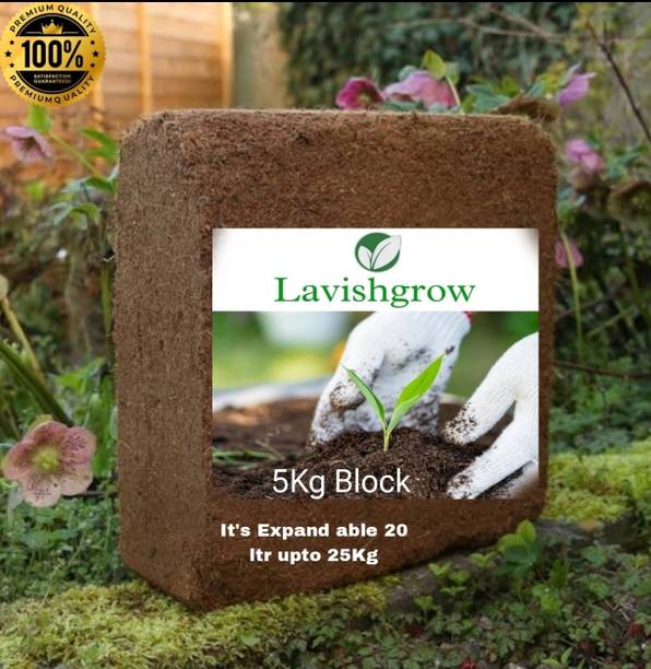 Lavishgrow LG B cocopeat block 5kg Manure