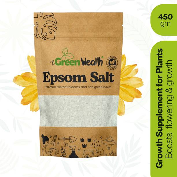 TheGreenWealth Epsom Salt for Plants | Magnesium Sulfate for Plants | Natural Plant Supplement Fertilizer, Manure, Potting Mixture, Soil