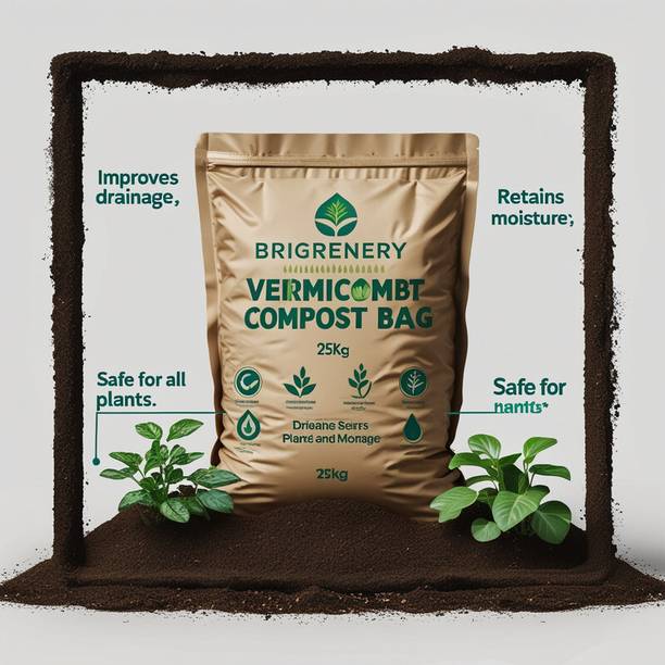 BriGreenery Vermicompost for Long Lasting Soil Fertility 25 Kg Manure