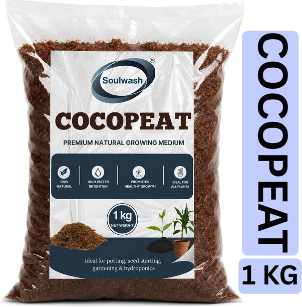 SOULWASH Premium Cocopeat Potting Soil Mix for Seeds and Plants Potting Mixture