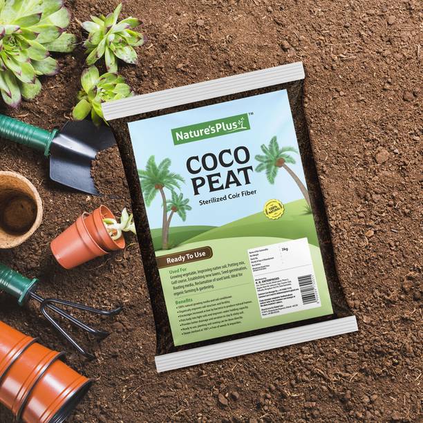 Natures Plus Cocopeat Powder for Palnts,Agropeat powder for Home Garden Planting|Coconut Coir Manure