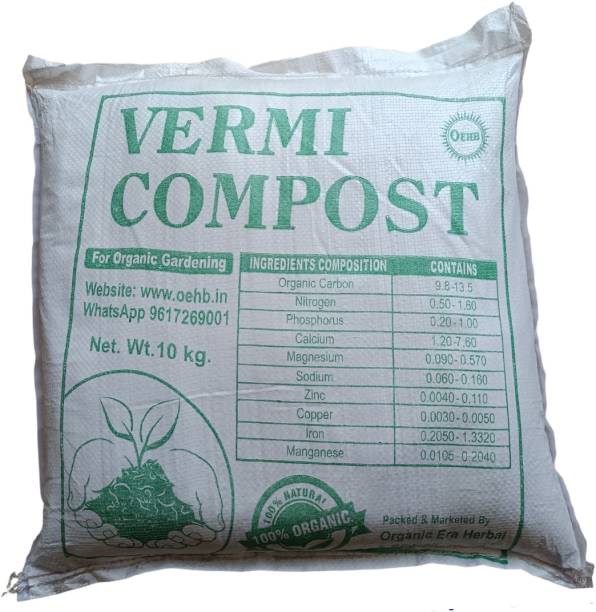 ORGANIC ERA 100% Organic Vermicompost Soil Manure 10kg Manure