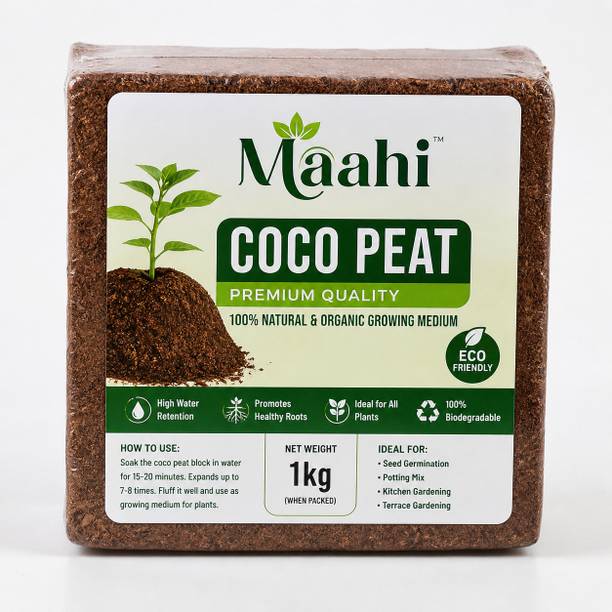 Maahi 1KG Cocopeat block Potting Mixture