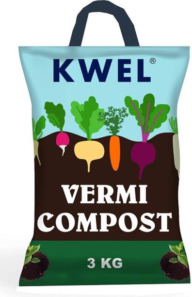 KWEL Organic Vermicompost Fertilizer Manure for Plants - 3Kg Fertilizer