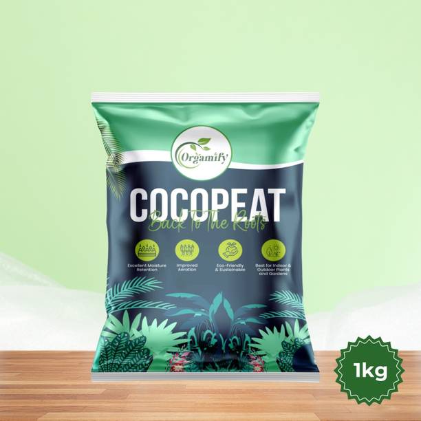 Orgamify Cocopeat Powder – The Ultimate Organic Soil Conditioner(1KG) Manure, Soil