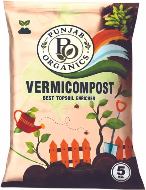 PUNJAB ORGANICS Premium Organic Vermicompost Fertilizer 5kg Fertilizer