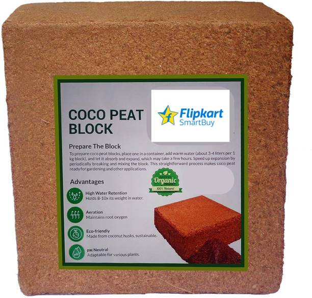 Flipkart SmartBuy Pure Cocopeat brick for home, kitchen and terrace gardening Potting Mixture