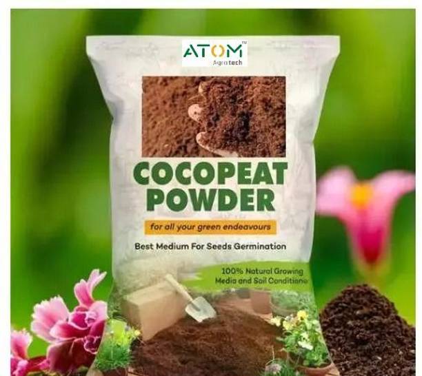 ATOM Agrotech Cocopeat Powder 5kg Ready-to-Use for Home Gardening Potting Mixture