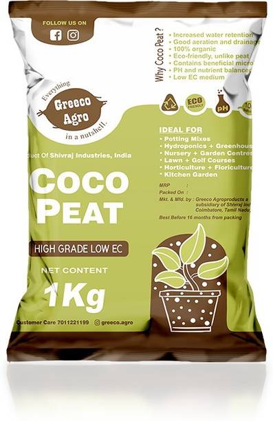 Shivraj Industries COCOPEAT POWDER 1 KG - 100% NATURAL AND ORGANIC COCOPEAT / COIRPITH POWDER ORGANIC Soil Manure COCO POWDER Soil Manure Manure Soil