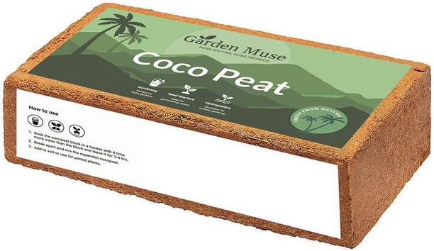 Garden Muse Cocopeat Block for Garden Use Potting Mixture