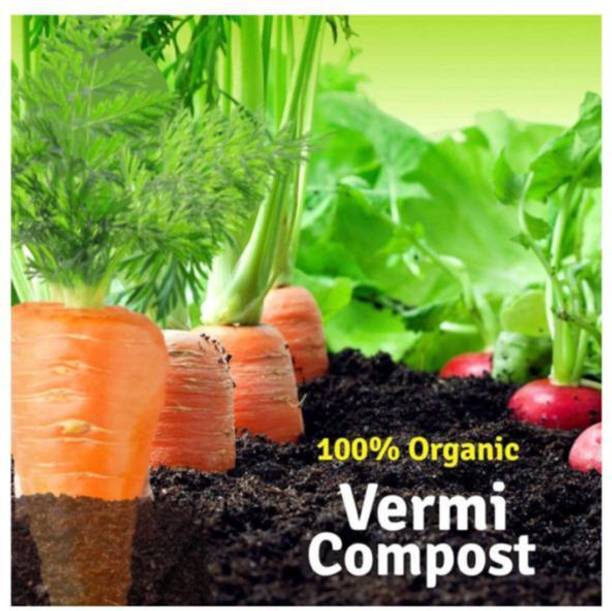 SEEDSART Organic-Soil Potting Mixture " Vermicompost " For Plants , 1 kg pack , xs308 Manure