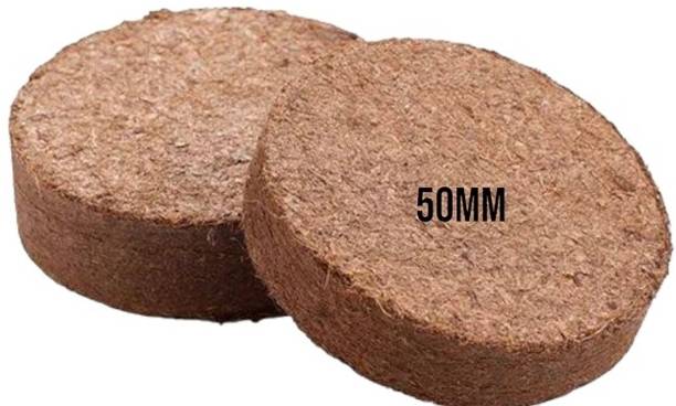 Sri Dhakshinya Coir Coco peat Coin disc |Seed Starter Coco Plain disc for Fast Seed Germination 50mm Manure