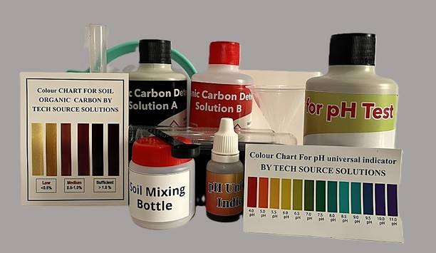 Tech Source Solutions Soil Organic Carbon Detection Kit with pH-Testing Kit for Garden, Agriculture Soil Test Kit