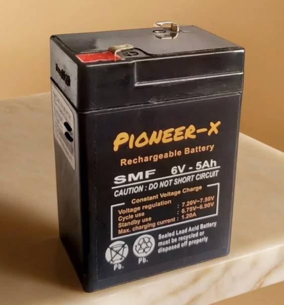 Pioneer-x 6 Volt 5 ampere for weighing machine, toy car, emergency light/fan etc. AGM Solar Battery