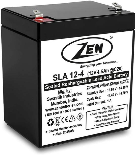 Zen SLA 12-4 (12 Volts 4.5 Ah) SMF UPS Battery AGM Solar Battery