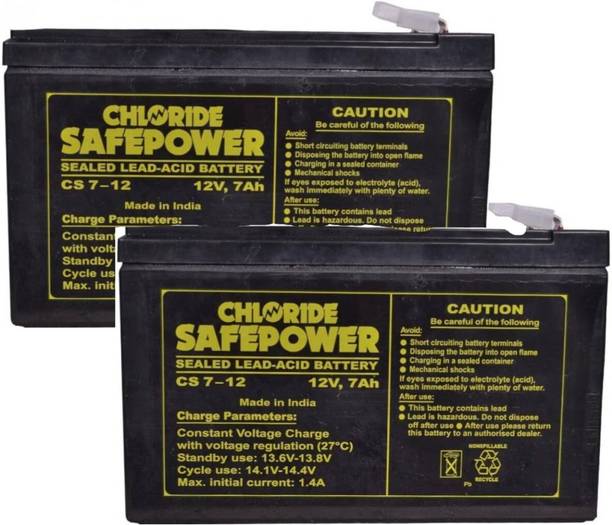 iMeasure Chloride Safe Powers Exide 12V 7AH Battery CS 7-12 SMF UPS Solar Battery Flooded Solar Battery