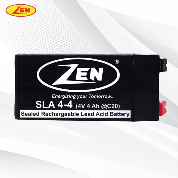 Zen SLA 4-4 (4 Volts 4 Ah) SMF Battery for Emergency Light, Weighing Scale, Kids Toy AGM Solar Battery