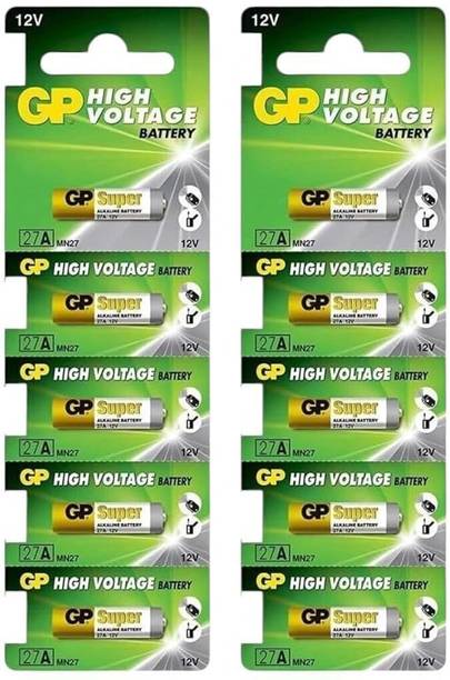 IMAGINEA GP High Voltage Alkaline Batteries, 12V 27A, Pack of 10 Lithium Solar Battery
