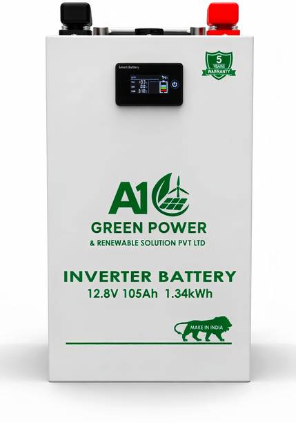 A1 Green Power & Renewable Solution Pvt Ltd A1 GREEN POWER HOME INVERTER BATTERY 12V/100AH PRO Lithium Solar Battery