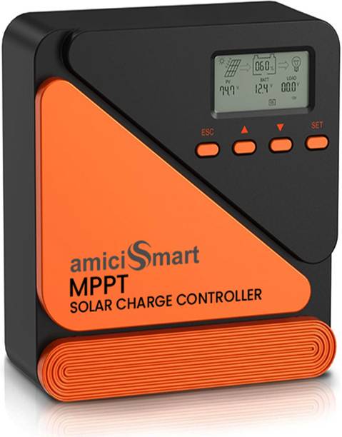 amiciSmart True MPPT Solar Charge Controller 98% Efficiency Lithium Battery Regulator (20A) MPPT Solar Charge Controller