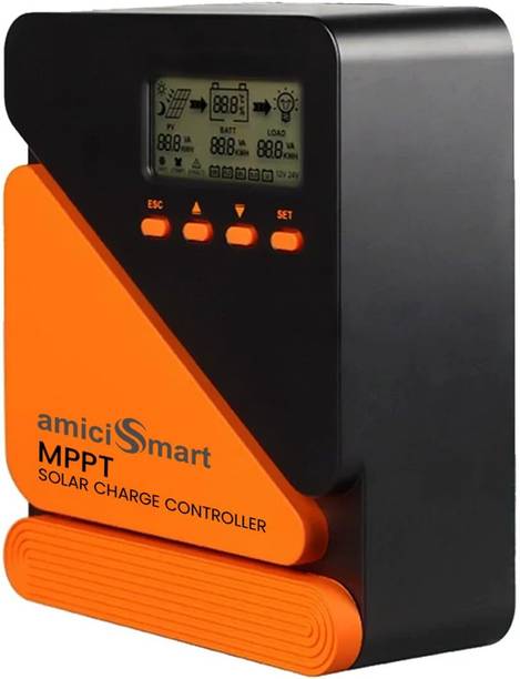 amiciSmart True MPPT Solar Charge Controller 98% Efficiency Lithium Battery Regulator(10A) MPPT Solar Charge Controller