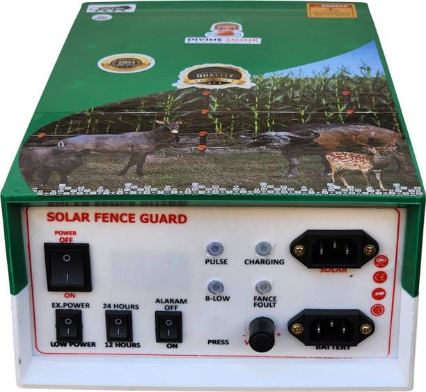 DIVINEMONK DC solar zatka machine solar fence guard (80 acre area covered) PWM Solar Charge Controller