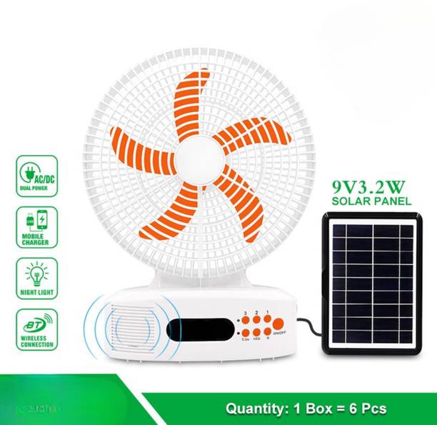 Drumstone Table Solar Fan Set