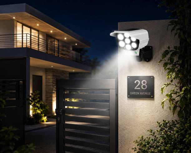 SKYBUCKET Solar Camera Shaped Wall Lamp 77 LED Motion Sensor Light with Remote Control Solar Light Set