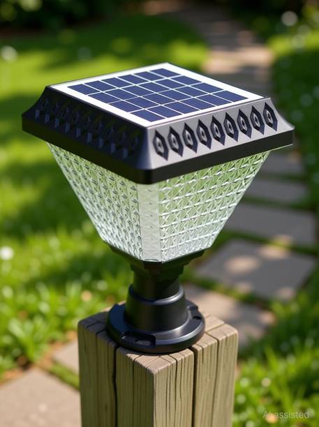 SPARKWORLD Diamond Glow Solar Gate Light with Remote – Pack of 1 Solar Light Set