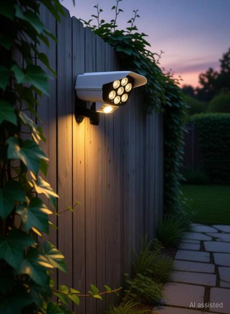 TRINETRAHUB Solar Light Outdoor 77 Led Motion Sensor Security Camera Shaped Wall Lamp Solar Light Set