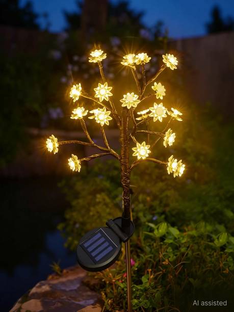 Homehop Solar Lamp Outdoor Firefly Lotus Shape Home Garden Pathway Swaying Light Solar Light Set