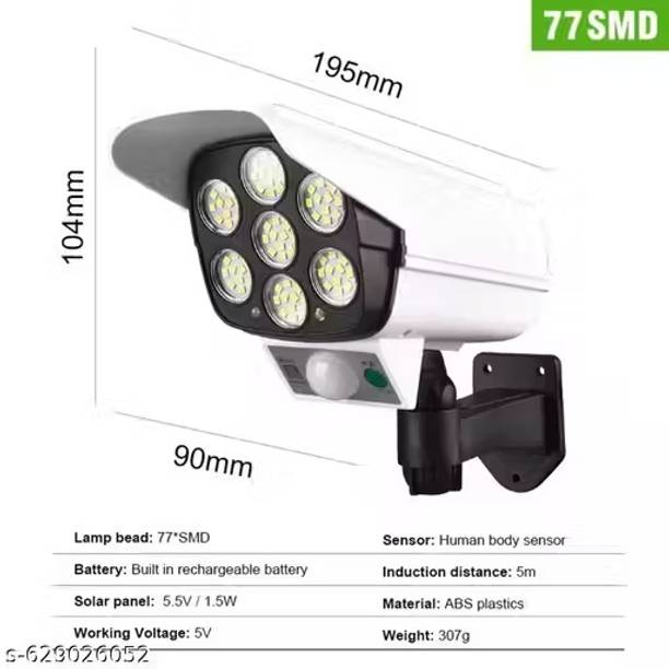 KRELIX Solar Camera 77 LED Security Light Solar Light Set