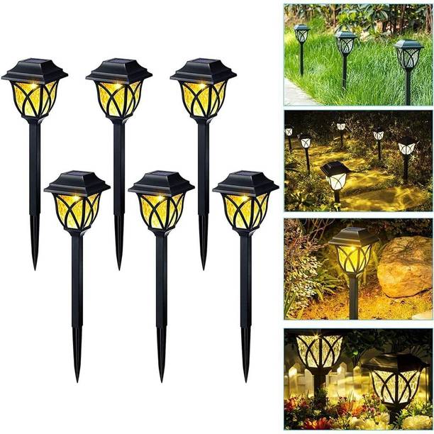 Flipkart SmartBuy Solar Pathway Lights Outdoor, Waterproof Outdoor Solar Lights Solar Light Set Floor Mounted Pack of 6