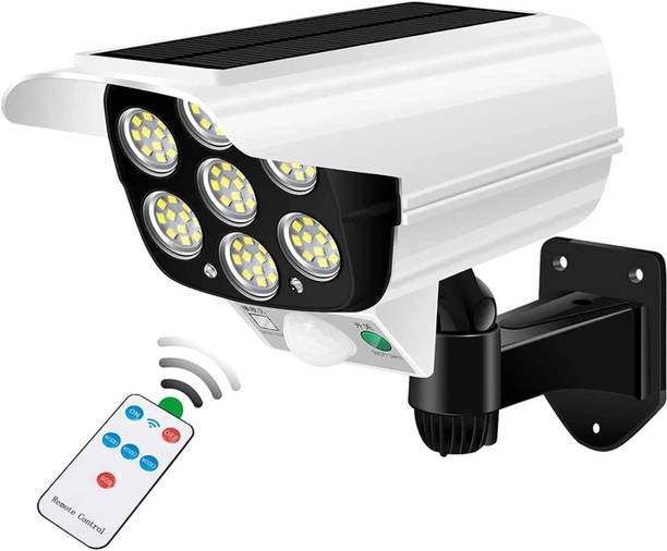 SKYBUCKET Solar Light Outdoor 77 Led Motion Sensor Security Camera Shaped Wall Lamp Solar Light Set