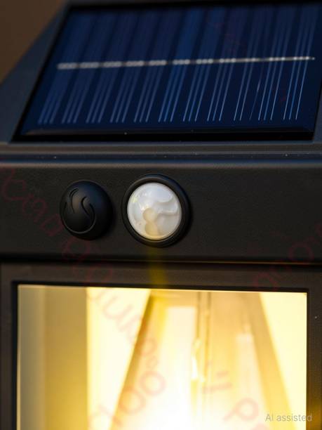 iDOLESHOP Motion Sensor LED Wall Sconce Solar Light Outdoor Wall Light Solar Light Set
