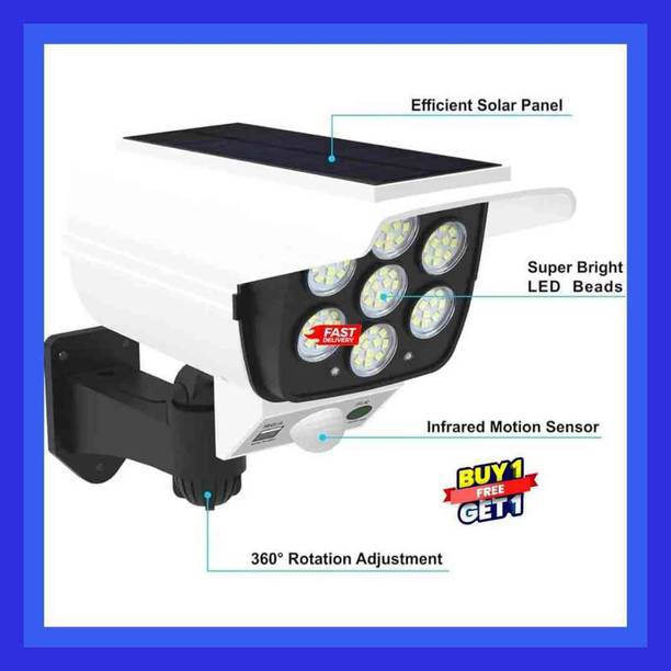 Shree Grihalakshmi Enterprise Solar Light Outdoor Led Motion Sensor Security Camera Shaped Wall Lamp 1.1 Solar Light Set