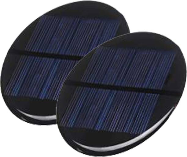 ambert 80MM Round Mini Solar Panel With Led Or Connector Pack Of 2 Solar Panel