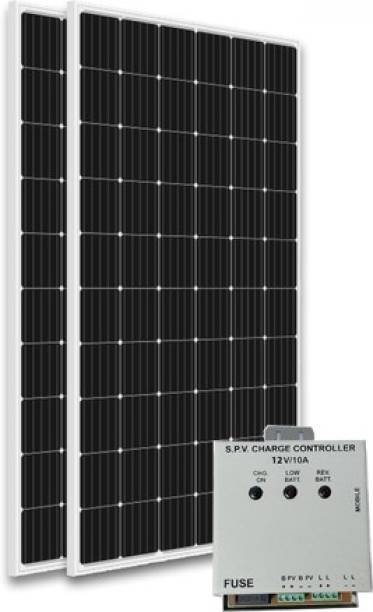 Solar Universe Combo Set of 125W Solar Panel (Mono) & 12V-10amps Smart Charge Controller Solar Panel