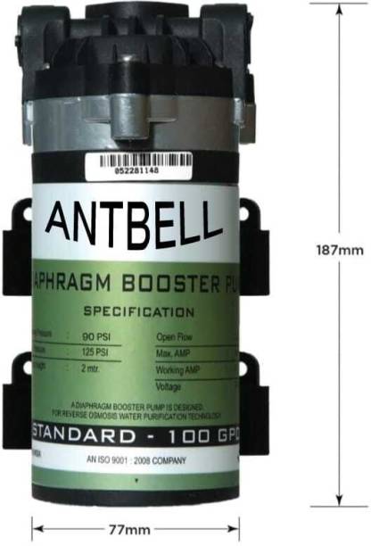 Antbell RO Booster Pump 100 GPD, ro Pump 100 GPD | motor for ro water purifier Solar Water Pump