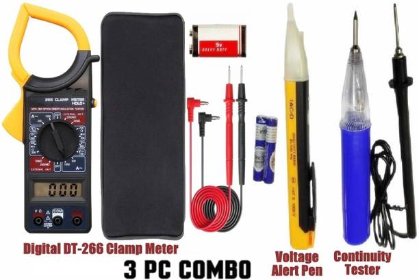 GoodsBazaar 3pc Combo MAS830L Multimeter + Voltage Alert Pen + Continuity Tester MAS-830L Mu Digital Multimeter